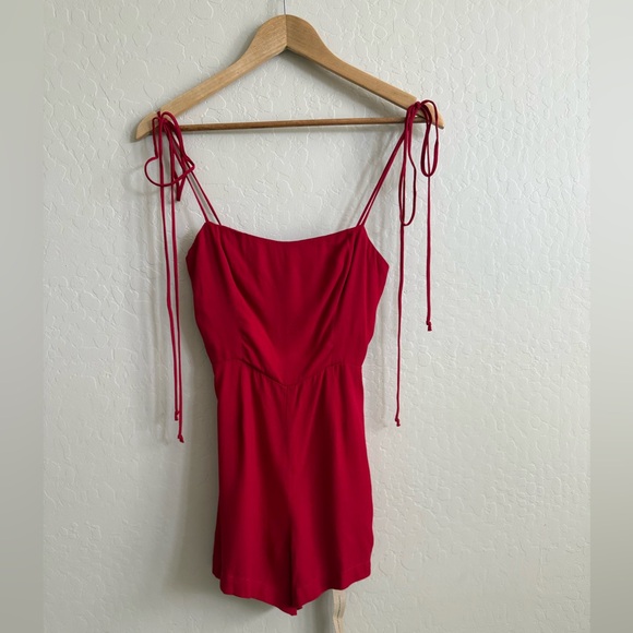 REFORMATION Cammie Jumpsuit in Cherry Size 0 NWT Red